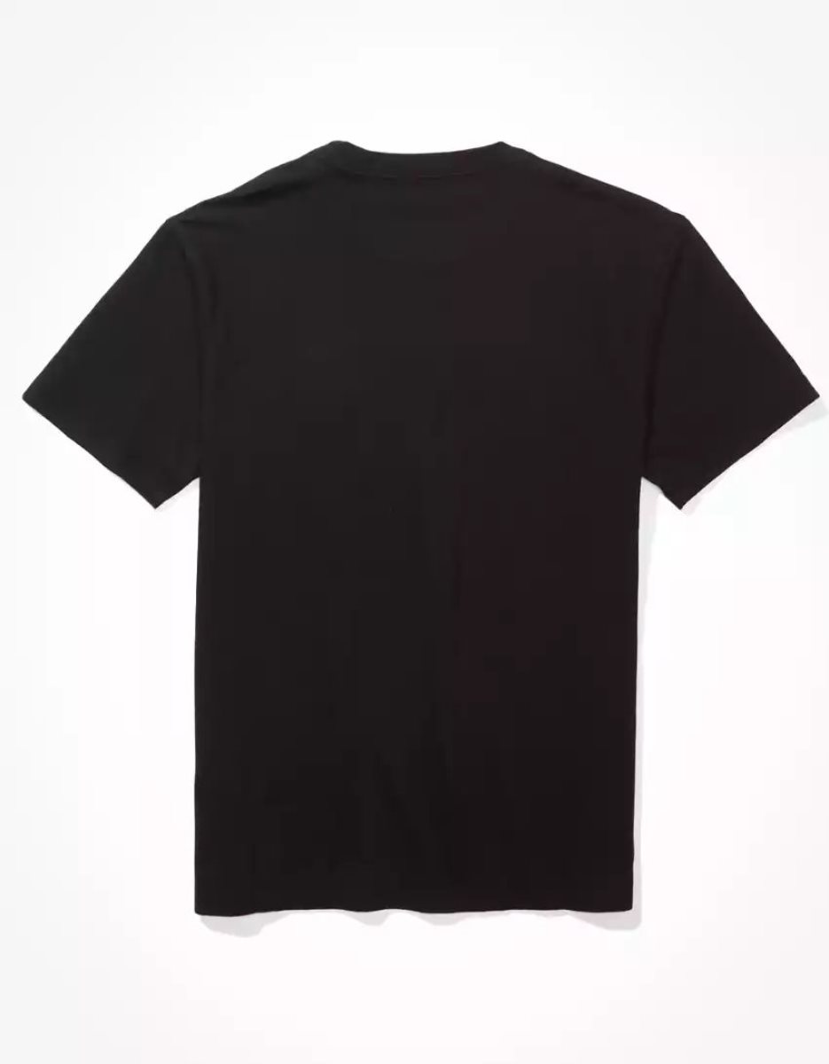 T Shirts American Eagle AE Super Soft Legend Pocket Noir Homme | BHP-52724693